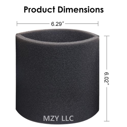 3 Pack 90585 Foam Sleeve Filter Replacements for Shop Vac for Vacmaster & for Genie Shop Wet Dry Vacuums, VF2001 Foam Filter for Wet Dry Vacuum Cleaner