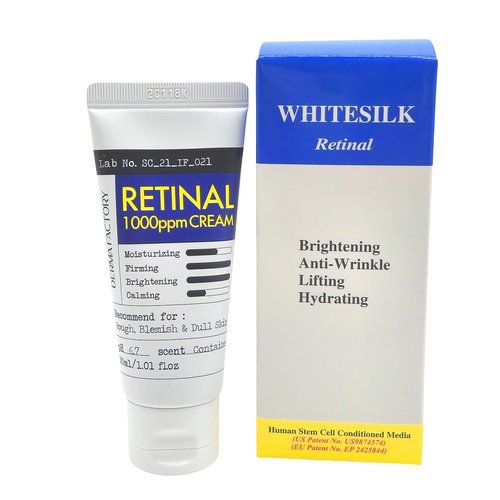 WHITESILK [K-Beauty Retinaldehyde 1000ppm & Liposome Anti-Wrinkle Night Repair Cream (1oz /30ml)
