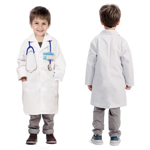 Kizzyland Doctor Costume for Kids, Doctor Lab Coat with Working Stethoscope - Dress Up Costume for Toddlers Kids Size 3T