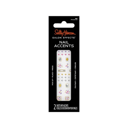Sally Hansen Salon Effects Nail Accents, Princess Cut, Nail Art Decals, Easy to Use, No Commitment, Use On Nail Polish or Bare Nails, Mix and Match