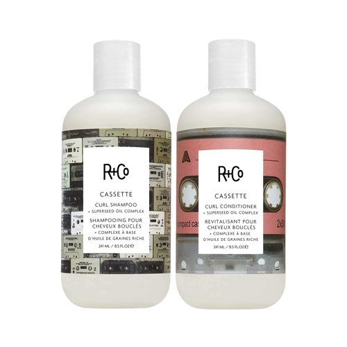 R+Co Cassette Curl Shampoo and Conditioner Set (8.5oz) + Superseed Oil Complex | Tames Frizz + Hydrates Curls + Adds Shine | Vegan + Cruelty-Free |