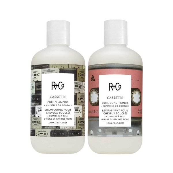 R+Co Cassette Curl Shampoo and Conditioner Set (8.5oz) + Superseed Oil Complex | Tames Frizz + Hydrates Curls + Adds Shine | Vegan + Cruelty-Free |