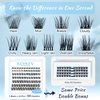 Lash Clusters 84 Pcs Cluster Lashes Eyelash Clusters DIY Cluster Eyelash Extensions Individual Lashes Soft and Comfortable (Snowflakes,C-8-16mix)