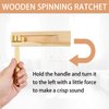 8 Pieces Wooden Ratchet Noise Maker, Traditional Mexican Rattle Ratchet Instrument Toy for Sporting Events Party Favor and Celebrations Birthday Present Football Games, 6 x 5.5 x 1.4 Inches