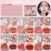 Gireatick 6 Colors Jelly Glossy Lipstick, 6Pcs Nude to Red Mirror Hydrating Lip Gloss, Long Lasting Moisturizing Tinted Lip Balm, Plumping Water Lip Glaze, Waterproof Long Lasting Lip Beauty Makeup