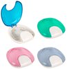 4 Pack Retainer Case Box, Press-to-Open Denture Retainer Container, Portable Slim Aligner Mouth Guard Holder Case, Partial Denture Braces Box (Grey+Pink+Light Blue+Cyan)