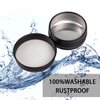 0.5 oz Screw Top Aluminum Tin Jar with Screw Lid and Blank Labels (Black - Pack of 32)