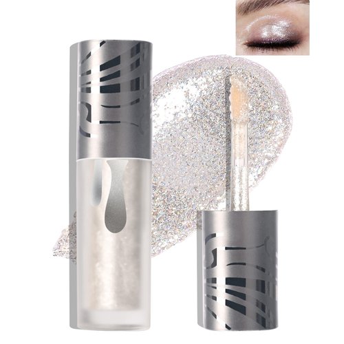LYSdefeu Glitter Eyeshadow Liquid Shiny, Long Lasting, Quick-Drying, Opaque, Multi-Dimensional Eye Look, Korean Shimmer Crystals Eyeshadow, Eye Makeup Gift for Women, Girl-05#