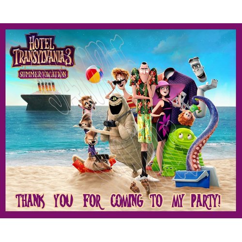 Hotel Transylvania 3 Stickers ONLY Party Favors Supplies Decorations Gift Bag Label Stickers [Bags NOT Included] 3.75" x 4.75" -12 pcs, Summer Vacation