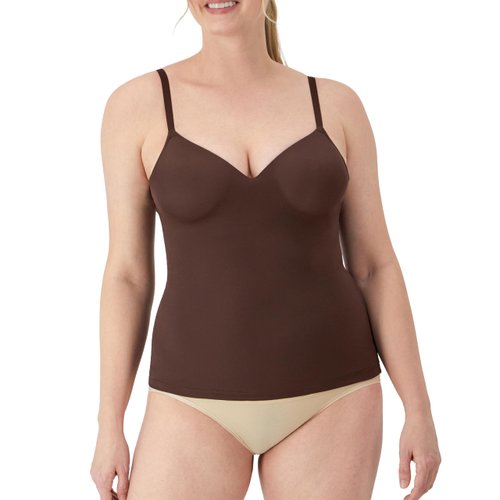 Maidenform Women's Tummy, Wireless Foam Cami, Firm Control Shaping Camisole, Just Brown