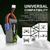 OVONIC 3s Lipo Battery 50C 1300mAh 11.1V Lipo Battery with EC3 Connector for RC Airplane Helicopter Quadcopter FPV Racing Drone