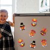 12 Pieces Thanksgiving Turkey Head Magnet Craft Kit Self-Adhesive DIY Turkey Craft Kit Festive Fall Thanksgiving Party Game School Home Activities and Refrigerator Decoration Supplies for Kids Adults