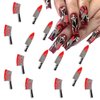 14Pcs Halloween Nail Charms Horror Silver Knife Nail Gems 3D Alloy Halloween Bloody Drop Knife Nail Art Charms Design Metallic Knife Gothic Nail Jewelry Nail Rhinestones for Women DIY Acrylic Nails