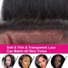 Lace Closure 4x4 HD Lace Closure Straight Lace Closure Human Hair 12 Inch Brazilian Virgin Hair Lace Closure Free Part 100% Human Hair Extensions for Black Women Pre Plucked Natural Color