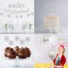 Winter Onederland 1st Birthday Party Decorations, Glitter Silver Winter Onederland Banner, Cake Topper, Snowflake Balloons Garland for Girl Boy Winter Wonderland Baby First Birthday Party Supplies