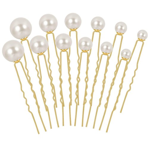 Cielasis 8Pcs Wedding Pearl Hair Pins Bridal Pearl Rhinestone Hair Pins Hair, Pearl Bobby Hair Pins Clips for Brides Bridesmaid Gril Women (silver)
