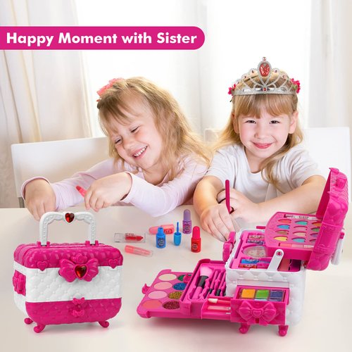 Kids Makeup Kit for Girls Toys, Teensymic Makeup Toys for Girls Washable Makeup Princess Make Up Toy for Girl Age 3-12 Birthday