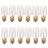 Moflekja Himalayan Salt Lamp Bulbs, T20 25W Original Replacement Long Lasting Incandescent Candelabra Light Bulbs E12 Socket, 120V 2700K Warm White, Pack of 12