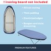 12.5 X 30 inch Smart Table top Ironing Board Cover and Pad with Standard Size, Fits Small, Mini Board, Easy Placement, Extra Thick Padding, Elastic Cord, Heat Resistance (12.5" X 30", Blue)