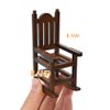 iLAND Miniature Dollhouse Furniture on 1 12 Scale, Dollhouse Chair & Table & Bookshelf & Rug (Classic 4pcs)
