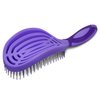 NuWay 4HAIR DoubleC PRO U.S. Patented Double Curved Detangling Brush is Hair Dryer Safe (Hyacinth)