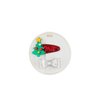 Mud Pie Holiday Glitter Hair Clips, Silver Bow, 4"