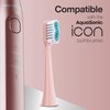 AquaSonic Icon Replacement Brush Heads | Compatible with AquaSonic Icon Toothbrush | 2 Brush Heads | for Normal & Sensitive Teeth (Blush)