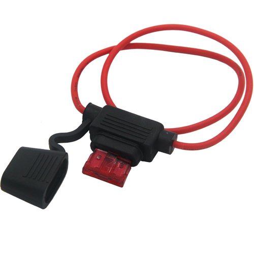 ZOOKOTO Inline Fuse Holder, 16 AWG Gauge Copper Wire Car Auto Blade Fuse Waterproof with 10 AMP Fuse