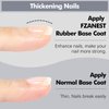 FZANEST Clear Rubber Builder Base Gel Nail Polish,5 in 1 15ml Builder Gel For Nails In A Bottle,Nail Strengthener Gel,Quick Extension Nail Gel,Soak Off Long Lasting UV LED Rubber Base Coat