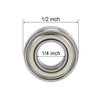 uxcell R188ZZ Deep Groove Ball Bearings Z2 1/4 Inch x 1/2 Inch x 3/16 Inch Double Shielded Chrome Steel Skateboard Bearings Sealed Industrial Bearings10pcs