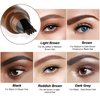 Eyebrow Pen, PreciRise Microblading Eyebrow Pencil with a 4 Micro-Fork Tip and One“8 x 6'' IN Double Sides Practice Skin for Natural Looking Hair-Like Defined Brows, Stays on All Day, Gray Brown