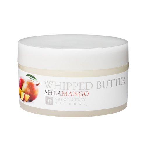 Absolutely Natural - Shea Mango Whipped Body Butter 5oz with Nourishing Shea Butter and Coconut O...