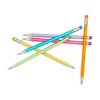 Ooly Stay Sharp Non-Sharpening No. 2 Graphite Pencils - Refillable Pencil Lead with Eraser - Rainbow Colors - Set of 6