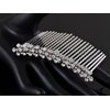 Alilang Contemporary Elegant Silver Tone Clear Crystal Rhinestone Bridal Hair Comb