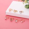 NEWITIN 7 Pieces Cute Rings for Girls Crystal Ring Girl Pretend Play Rings and Dress up Rings Adjustable Rings Kids Jewelry Little Girls Gift for Girls Kids