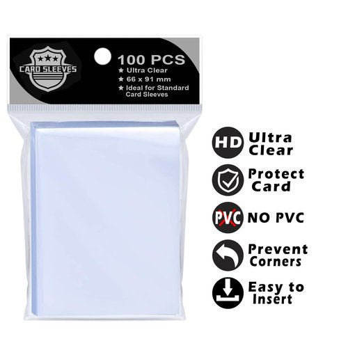 100PS Soft Clear Card Team Bag Protectors Sleeves for Card Game,Top Loader Fit for Magic Cards and Premium Cards and MTG,Baseball Card Sleeves