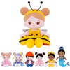 OUOZZZ Soft Baby Doll for Girls - My First Baby Doll Birthday Gifts for Girls Plush Rag Dolls Yellow Bee Dress Toy for Toddlers Kids Infants 12"