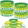 48PCS Tennis Rubber bracelets Silicone Wristbands Party Favors -Tennis Themed Party Supplies Decorations Sport Birthday Baby Shower