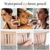 Microblading Eyebrow Pen & Eyeliner - Eyebrow Pencil Magical 2-in-1 Waterproof Eye Brow Pencils for Women with 4-Fork-Tip and Liquid Eyeliner, Create Natural Hair-Like Brows (Light Brown)