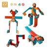 MAGBLOCK Magnetic Wooden Blocks Set, 22 Pieces STEM Travel Creativity Magnet Block Toys for 3 4 5 Year Old Age Girls Boys