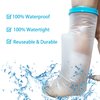 Tideshake - 100% Waterproof Leg Cast Cover for Showering, Reusable Adult Short Leg Cast Protector, Cast Covers for Shower Leg, Cast Bag for Shower, Cast Cover for Showering Foot
