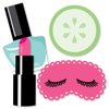 Big Dot of Happiness Spa Day - Eye Mask, Nail Polish, Lipstick and Cucumber Decorations DIY Girls Makeup Party Essentials - Set of 20