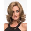SEVENCOLORS Short Blonde Wavy Wigs for White Women Natural Layered Curly Bob Wigs Side Part Synthetic Hair Brown Wigs for Women