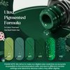 Beetles Carnival Evergreen Gel Nail Polish Set 6 Pcs Glitter Green Sparkle Gel Polish Kit Soak Off UV Nail Lamp Avocado Dark Green Nail Gel Nail Kit Nail Art Design Gifts for Woman