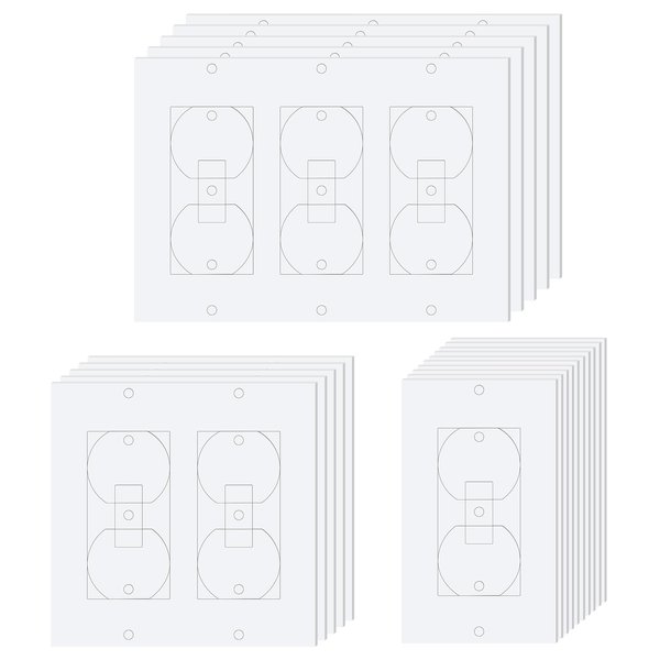 20Pcs Light Switch Insulators Draft Sealers Electrical Outlet Insulation Pads EVA Foam Gasket for Wall Insulation Socket Cover Compatible with Duplex Toggle Rocker