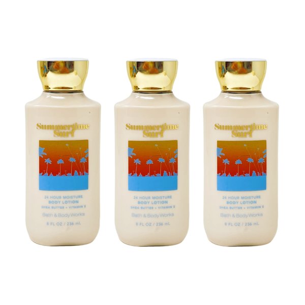 Bath & Body Works Summertime Surf 24 Hour Moisture Body Lotion Set - Pack of 3