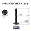 #8 x 1" Sheet Metal Screws 100Pcs 410 Stainless Steel Truss Head Fast Self Tapping Screws Black Oxide by SG TZH
