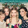 XANGNIER Christmas Hair Accessories Kits for Girls,Women,Kids,12 Pcs Liners Hair Accessories Decorations for Crazy Hair Day with 12 Hair Clips and Silicone Decorative Granules