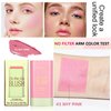 Multi-Use Makeup Blush Stick,Cream Blush Stick,Waterproof Natural Nude,Monochromatic Blush Beauty Wand for Cheek and Lip Tint(Shy Pink)