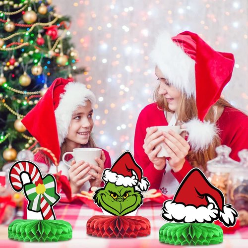 9 Pcs Christmas Centerpieces Whoville Christmas Decorations Grinchmas Christmas Decorations Christmas Birthday Party Decorations Christmas Vacation Party Supplies